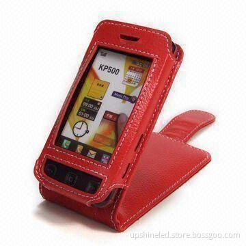 Mobile Phone Cases for LG KP500, with Premium Genuine Leather Construction